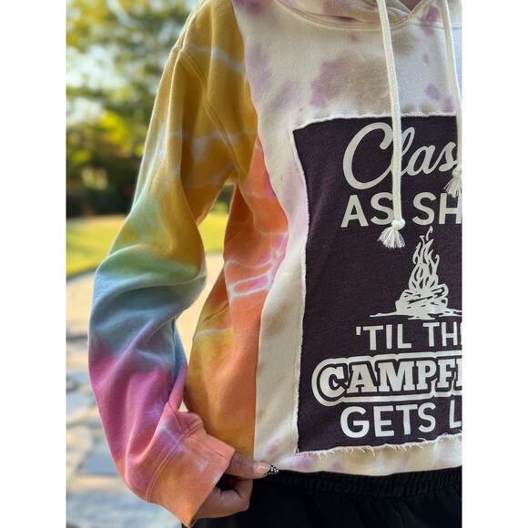 Upcycled Champion Classy as $hit Sweatshirt Size S-M | SAME DAY SHIP - Picture 2 of 8